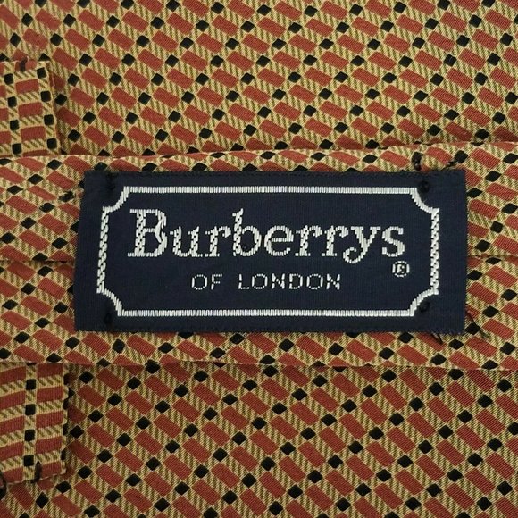 Burberry of London 100% Silk Tie Hand Sewn USA